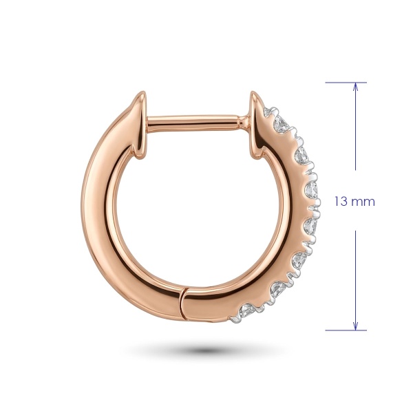 Серьги из комбинированного золота с бриллиантами