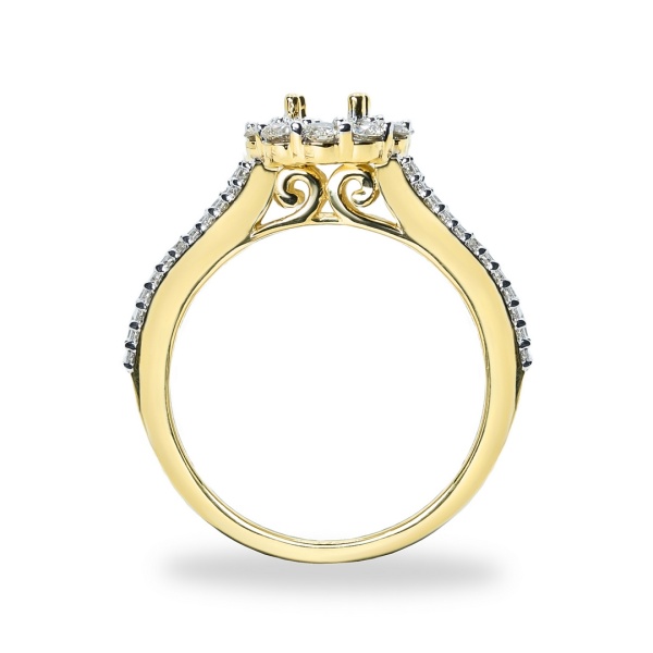 Кольцо из желтого золота с бриллиантами