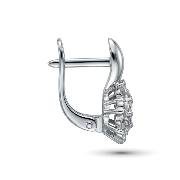 Серьги из белого золота с бриллиантами