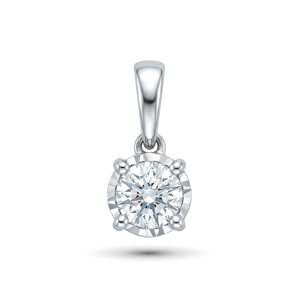 Подвеска из серебра с бриллиантом