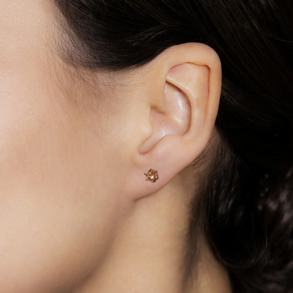 Серьги из красного золота