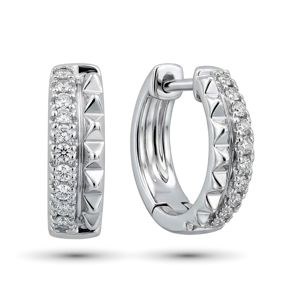 Серьги из белого золота с бриллиантами