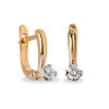 Серьги из комбинированного золота с бриллиантами