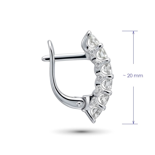 Серьги из белого золота с бриллиантами