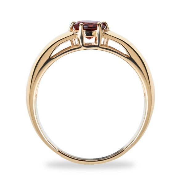 Кольцо из красного золота с гранатом