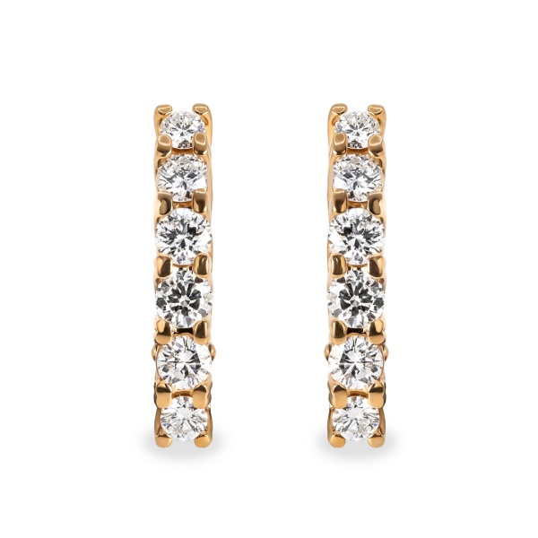 Серьги из красного золота с бриллиантами