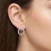 Серьги из белого золота с бриллиантами