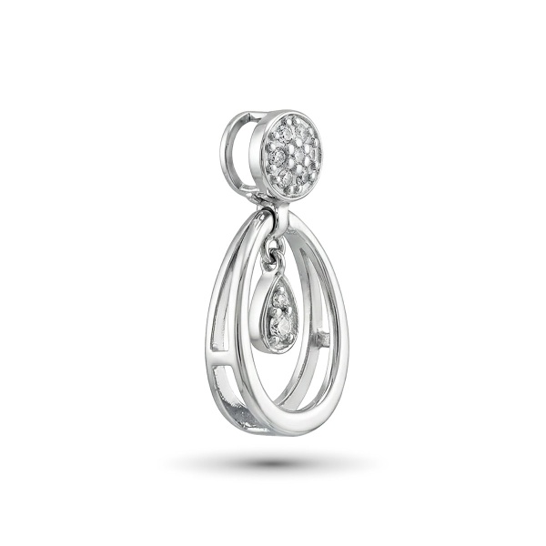 Подвеска из белого золота с бриллиантами