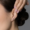 Серьги из красного золота с фианитом