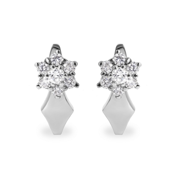 Серьги из белого золота с бриллиантами