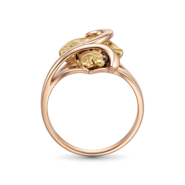 Кольцо из красного золота с самородком