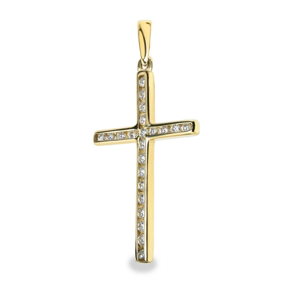 Подвеска из желтого золота с бриллиантами