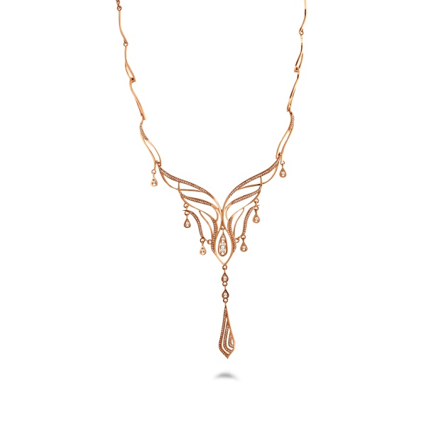 Колье из желтого золота с бриллиантами