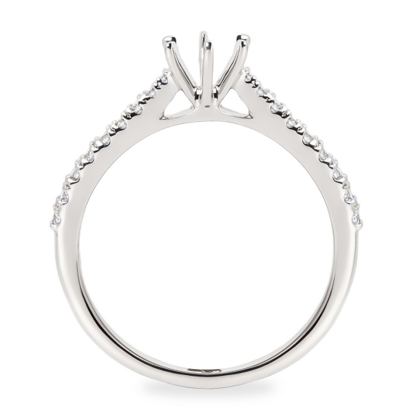 Кольцо из белого золота с бриллиантами