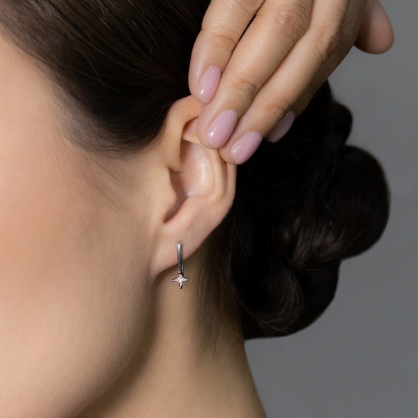 Серьги из белого золота