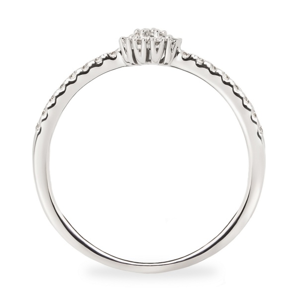 Кольцо из белого золота с бриллиантами