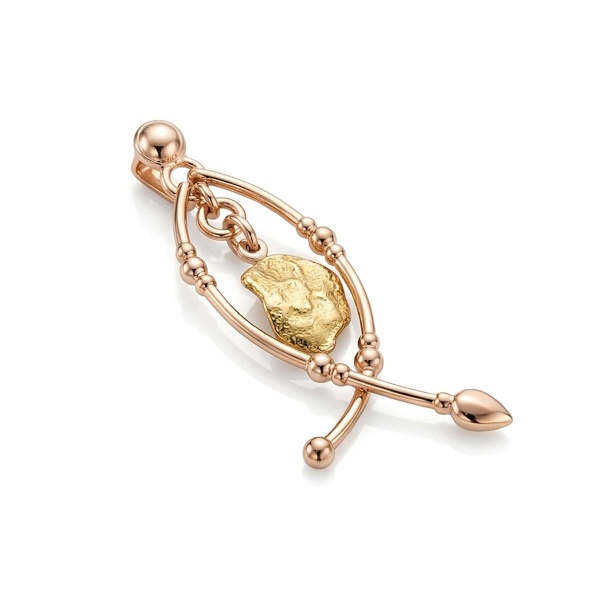 Подвеска из красного золота с самородком