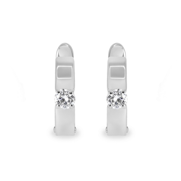 Серьги из белого золота с бриллиантами
