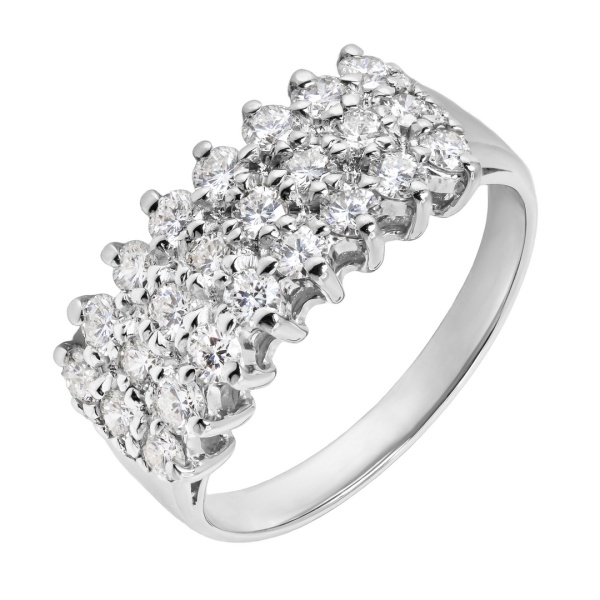 Кольцо из белого золота с бриллиантами