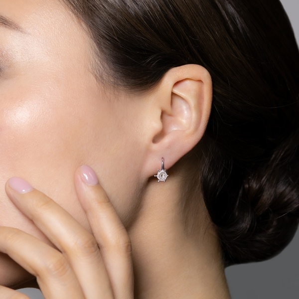 Серьги из белого золота