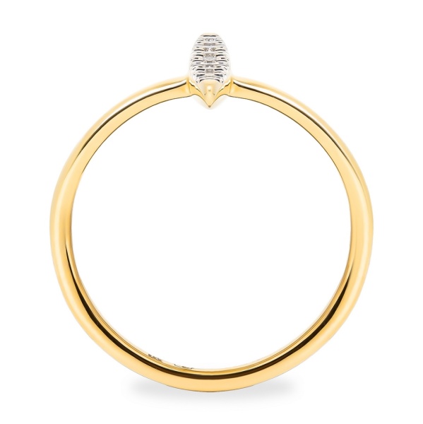 Кольцо из желтого золота с бриллиантами