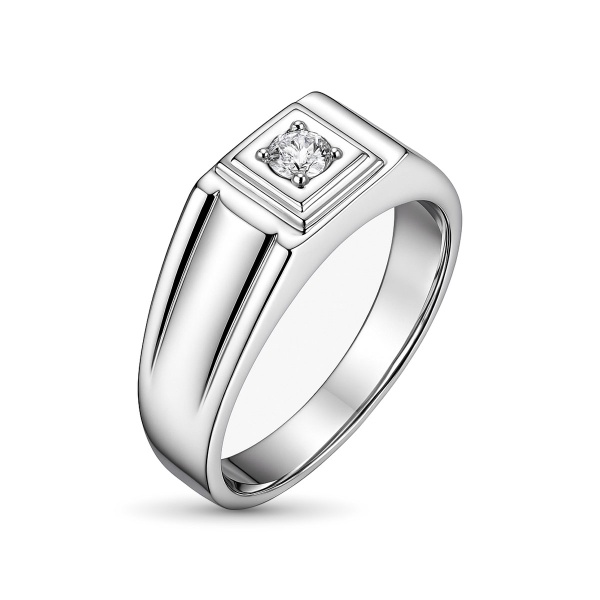 Кольцо из белого золота с бриллиантом