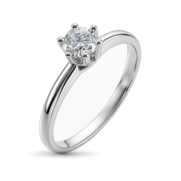 Кольцо из белого золота с бриллиантом