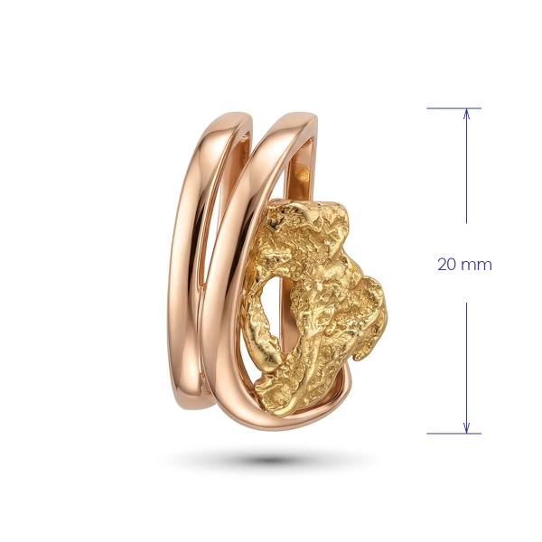 Подвеска из красного золота с самородком