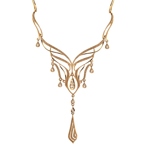 Колье из желтого золота с бриллиантами