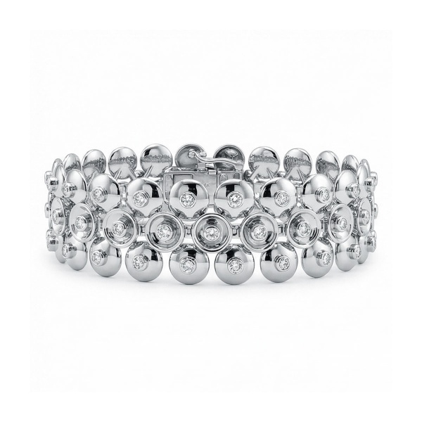 Браслет из белого золота с бриллиантами