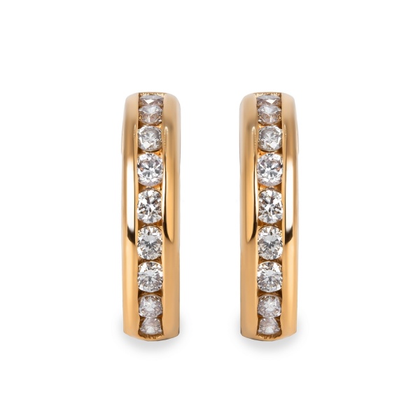 Серьги из красного золота с бриллиантами