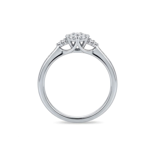 Кольцо из белого золота с бриллиантами