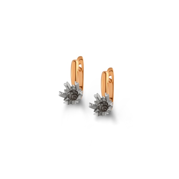 Серьги из комбинированного золота