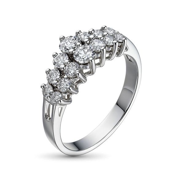 Кольцо из белого золота с бриллиантами