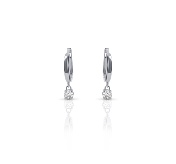 Серьги из белого золота с бриллиантами