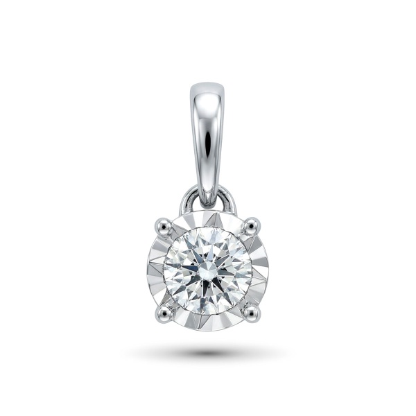 Подвеска из серебра с бриллиантом