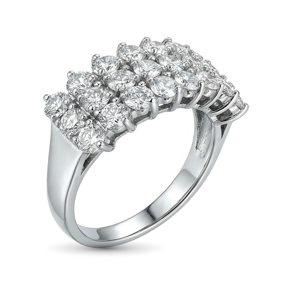 Кольцо из белого золота с бриллиантами