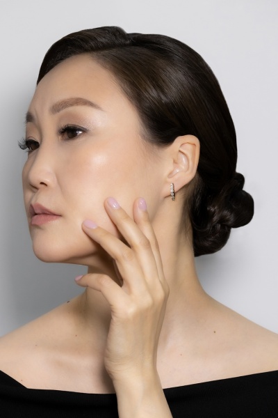 Серьги из желтого золота с бриллиантами