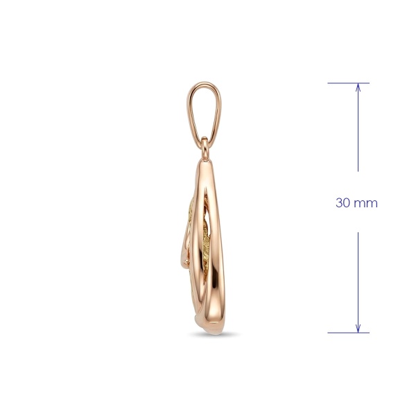 Подвеска из красного золота с самородком