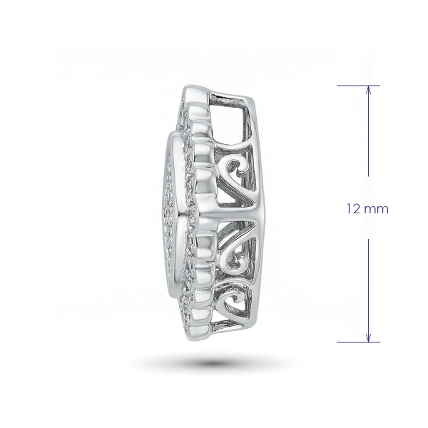 Подвеска из серебра с бриллиантами