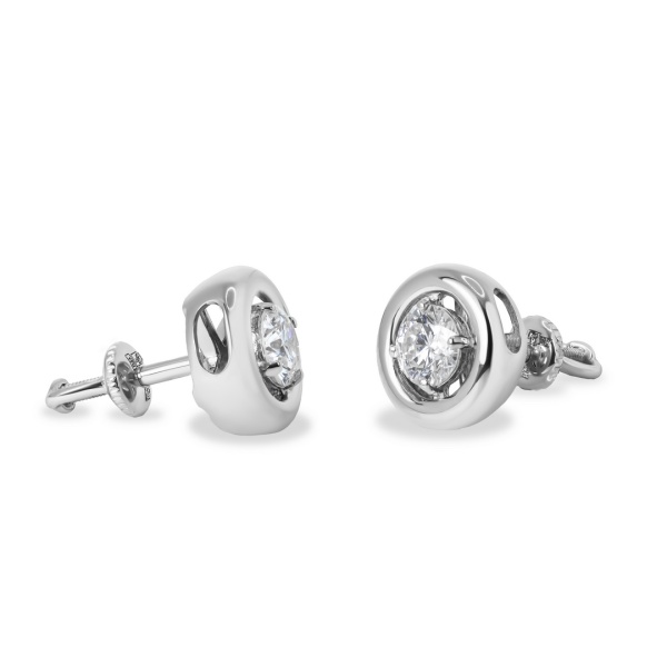 Серьги из белого золота с бриллиантами