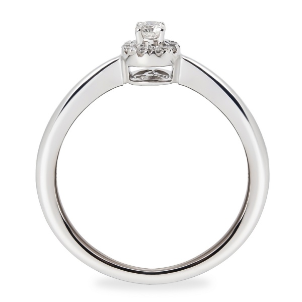 Кольцо из белого золота с бриллиантами