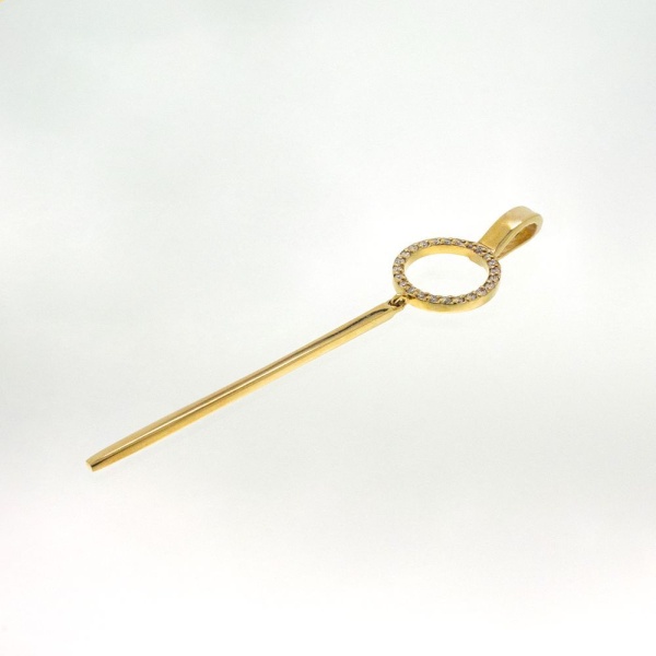 Подвеска из желтого золота с бриллиантами