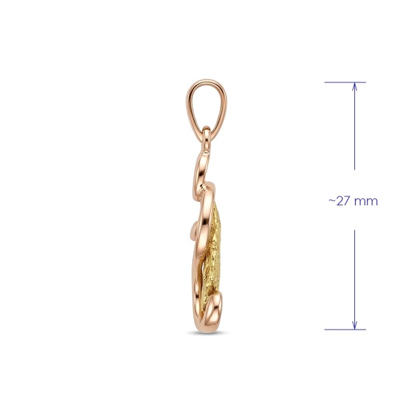 Подвеска из красного золота с самородком