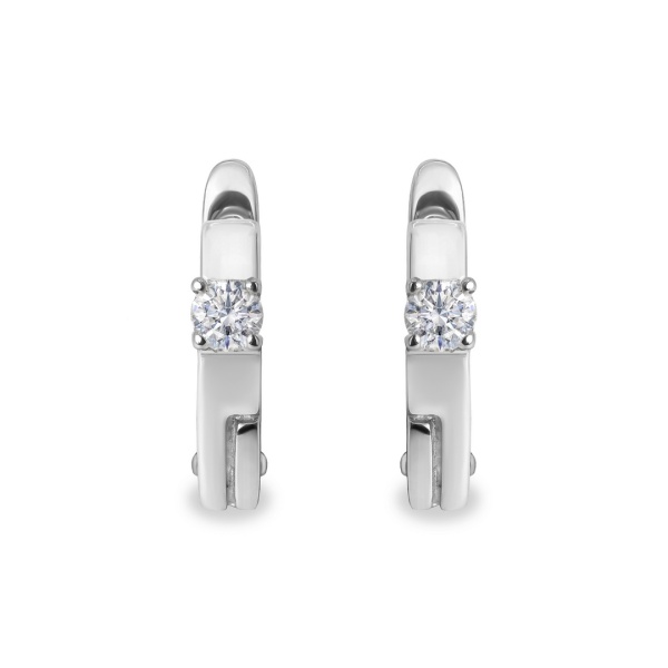 Серьги из белого золота с бриллиантами