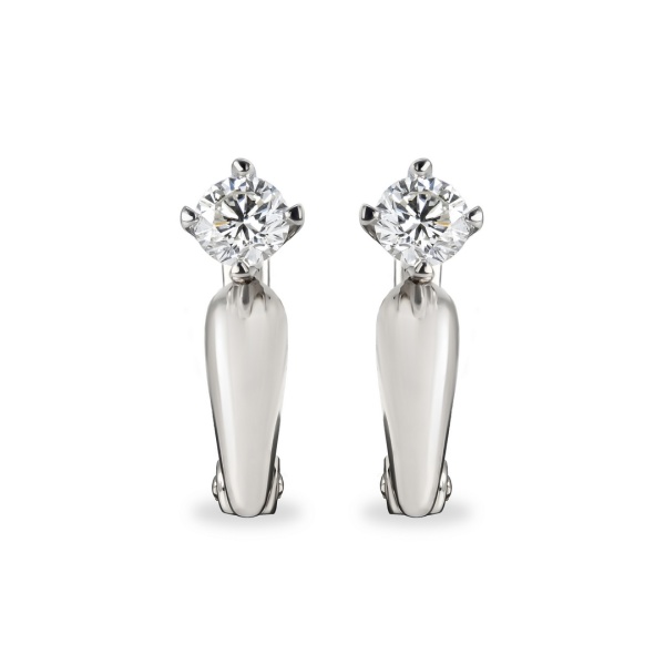 Серьги из белого золота с бриллиантами