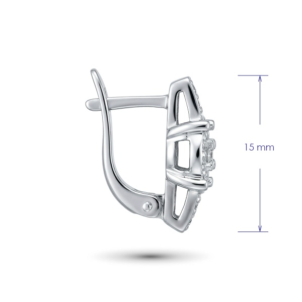 Серьги из белого золота с бриллиантами