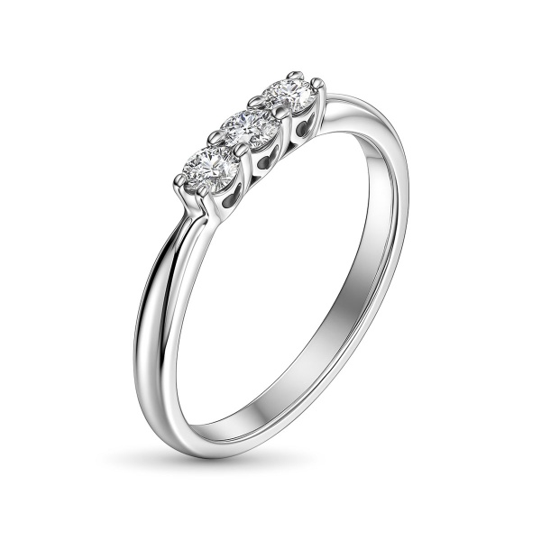 Кольцо из белого золота с бриллиантами