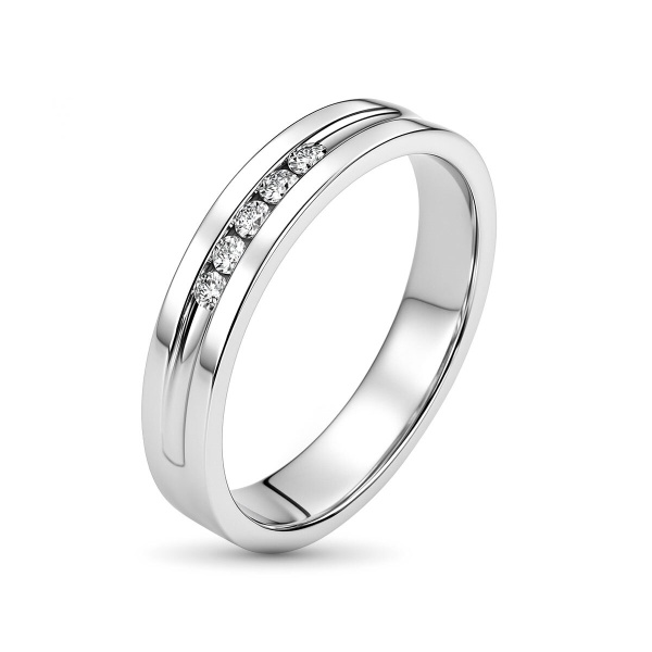 Кольцо из белого золота с бриллиантами