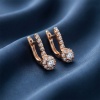 Серьги из красного золота с бриллиантами